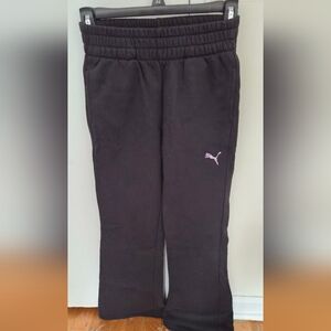 Puma Kids Black Sweatpants Flare Leg Size M(8-10)